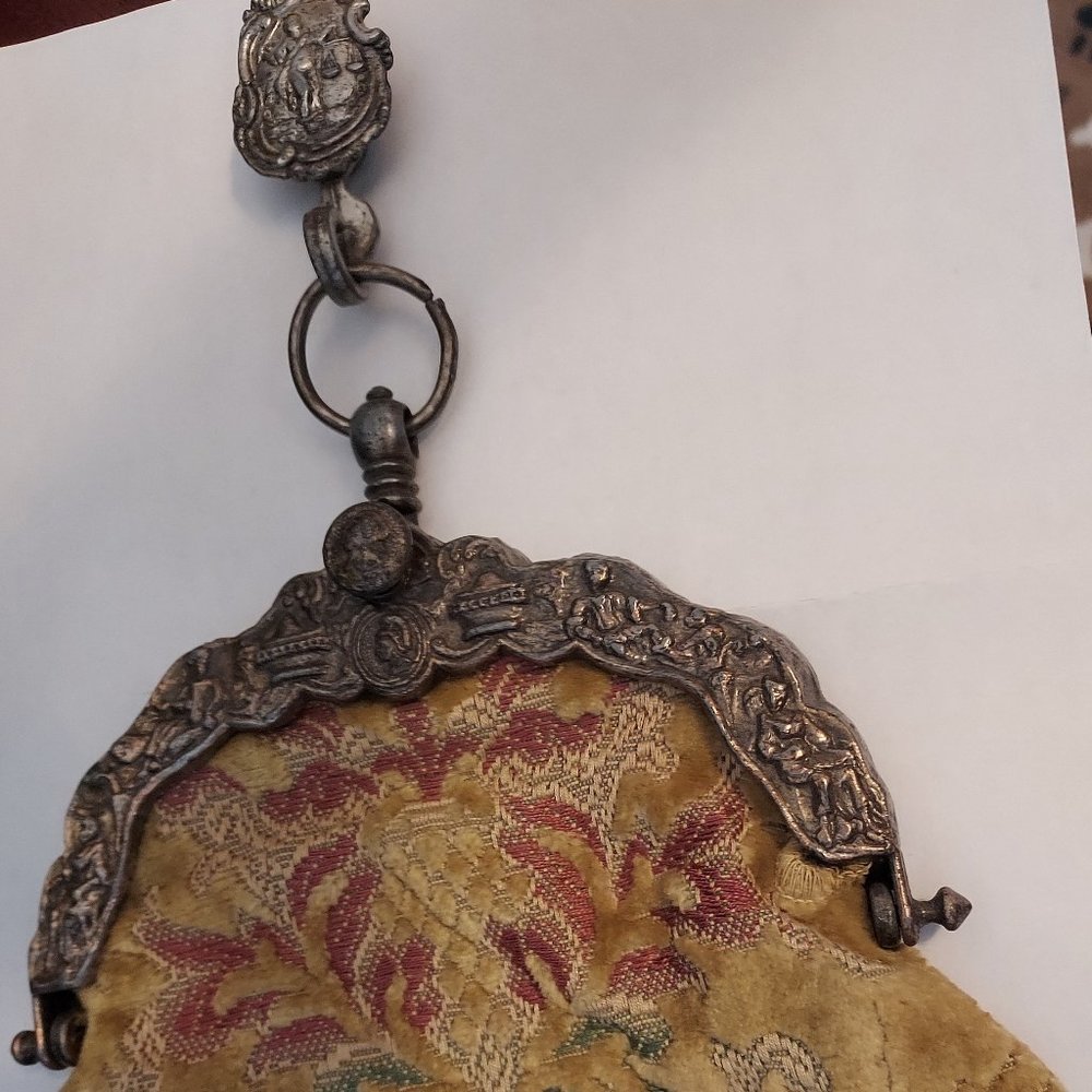 Antique velvet evening bag